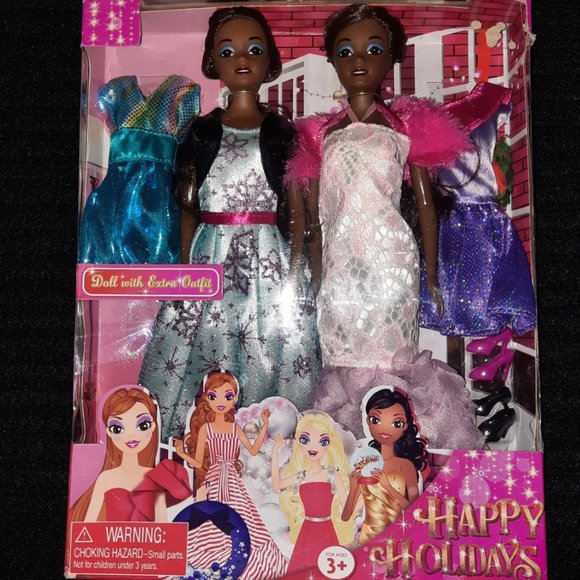 ⚫ $ 8.00 Doll with Extra Outfit Happy Holidays Dolls - Picture 4 of 5